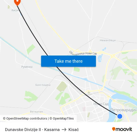 Danube Division II - Barracks to Kisac map