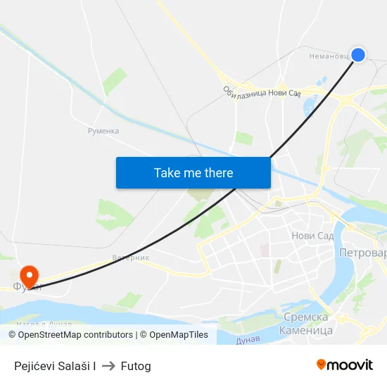 Pejićevi Salaši I to Futog map