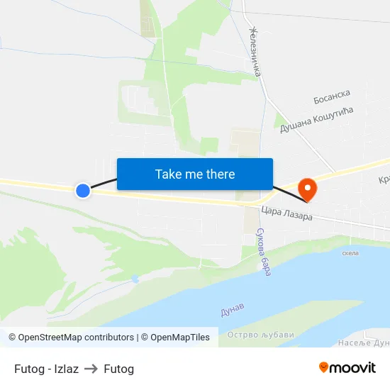 Futog - Izlaz to Futog map