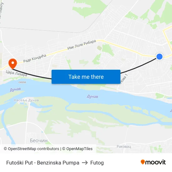 Futoški Put - Benzinska Pumpa to Futog map