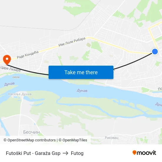 Futoški Put - Garaža Gsp to Futog map