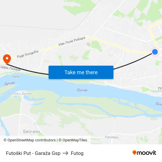 Futoški Put - Garaža Gsp to Futog map