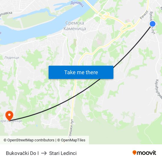 Bukovački Do I to Stari Ledinci map