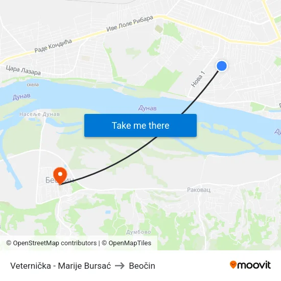 Veternička - Marije Bursać to Beočin map
