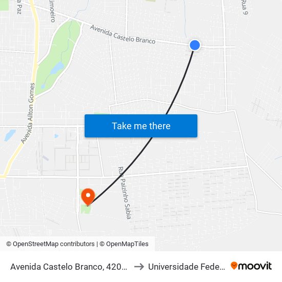 Avenida Castelo Branco, 4204 - Novo Juazeiro to Universidade Federal Do Cariri map