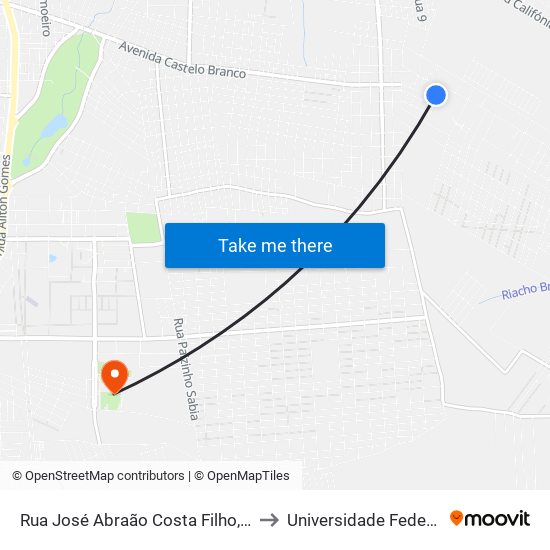 Rua José Abraão Costa Filho, 16 - Brejo Seco to Universidade Federal Do Cariri map