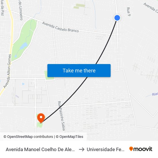 Avenida Manoel Coelho De Alencar, 1210 - Betolandia to Universidade Federal Do Cariri map