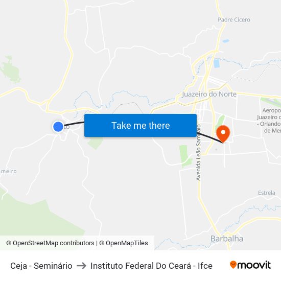 Ceja - Seminário to Instituto Federal Do Ceará - Ifce map
