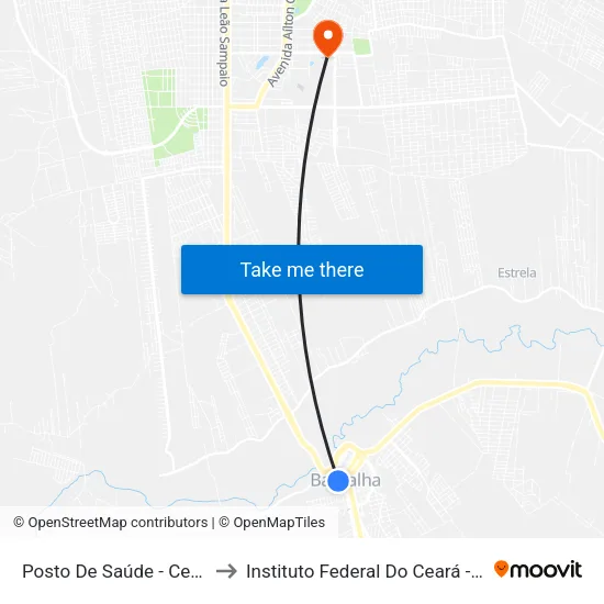 Posto De Saúde - Centro to Instituto Federal Do Ceará - Ifce map