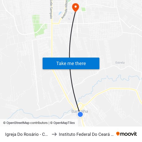 Igreja Do Rosário - Centro to Instituto Federal Do Ceará - Ifce map