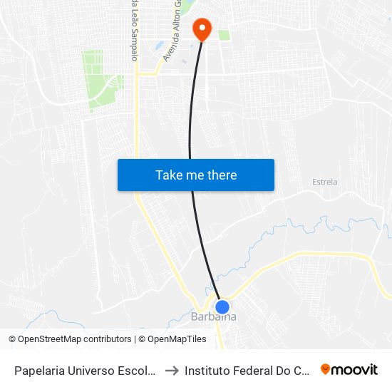 Papelaria Universo Escolar - Centro to Instituto Federal Do Ceará - Ifce map