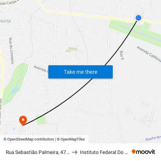 Rua Sebastião Palmeira, 479 - Aeroporto to Instituto Federal Do Ceará - Ifce map