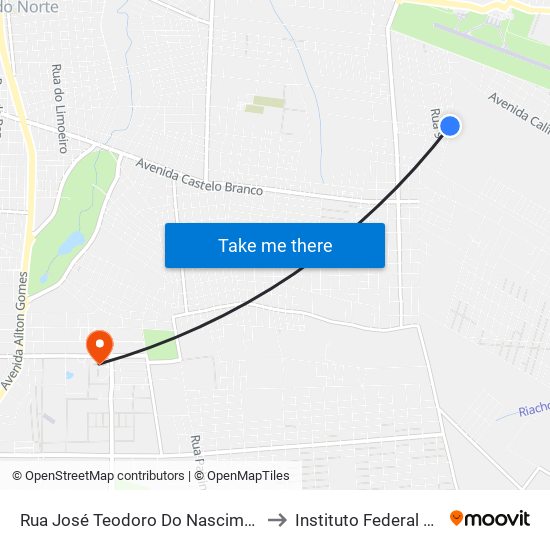 Rua José Teodoro Do Nascimento, 727 - Betolândia to Instituto Federal Do Ceará - Ifce map