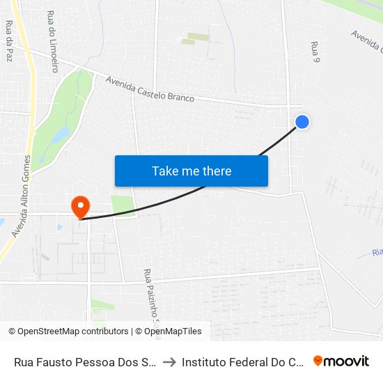 Rua Fausto Pessoa Dos Santos, 720 to Instituto Federal Do Ceará - Ifce map