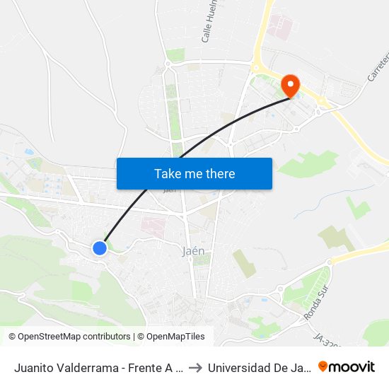 Juanito Valderrama - Frente A 35 to Universidad De Jaén map