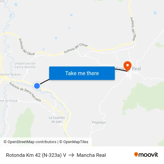Rotonda Km 42 (N-323a) V to Mancha Real map
