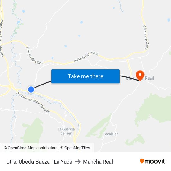 Ctra. Úbeda-Baeza - La Yuca to Mancha Real map