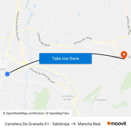Carretera De Granada 61 - Salobreja to Mancha Real map