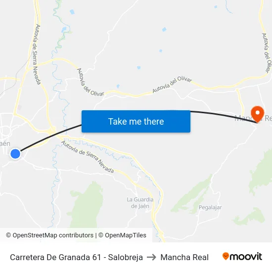 Carretera De Granada 61 - Salobreja to Mancha Real map
