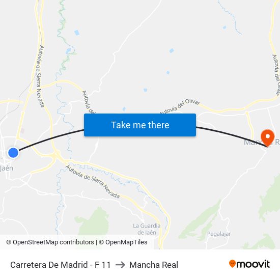 Carretera De Madrid - F 11 to Mancha Real map
