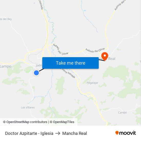 Doctor Azpitarte - Iglesia to Mancha Real map