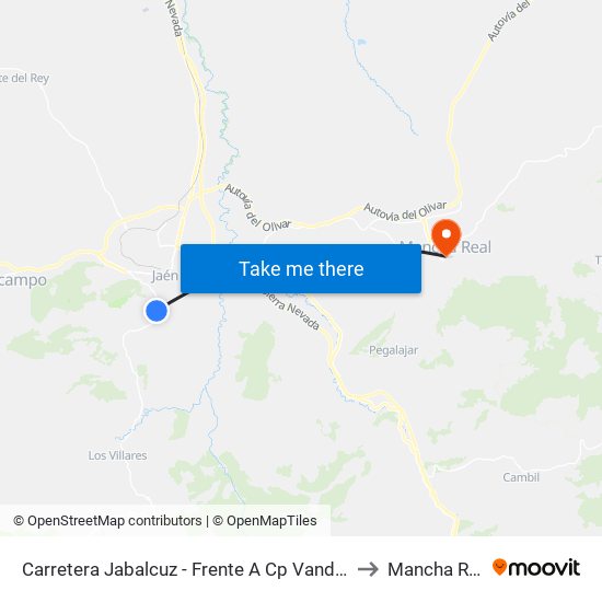 Carretera Jabalcuz - Frente A Cp Vandelvira to Mancha Real map