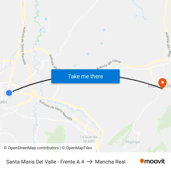 Santa María Del Valle - Frente A 4 to Mancha Real map