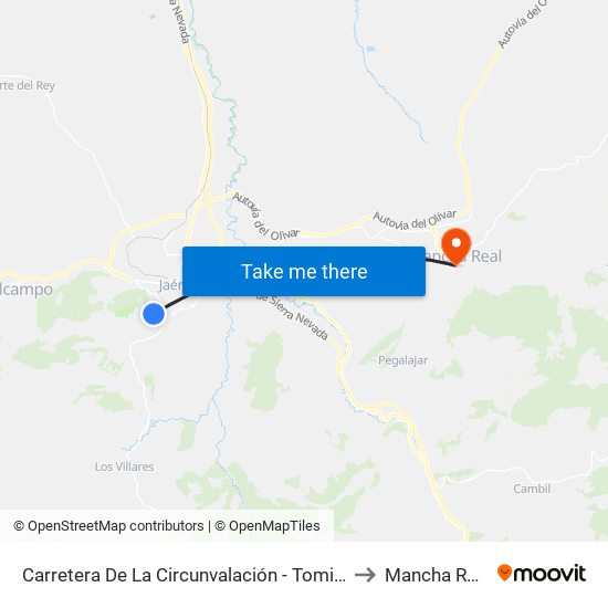 Carretera De La Circunvalación - Tomillo to Mancha Real map