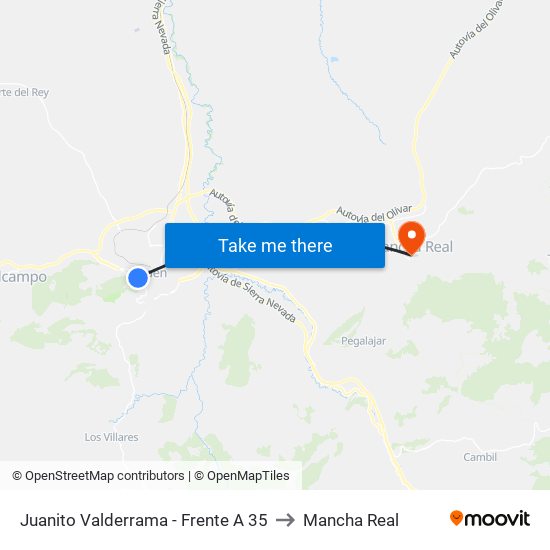 Juanito Valderrama - Frente A 35 to Mancha Real map