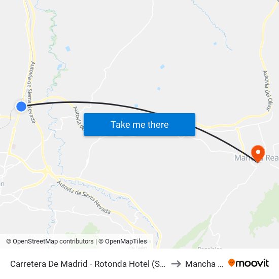Carretera De Madrid - Rotonda Hotel (Sentido Jaén) to Mancha Real map