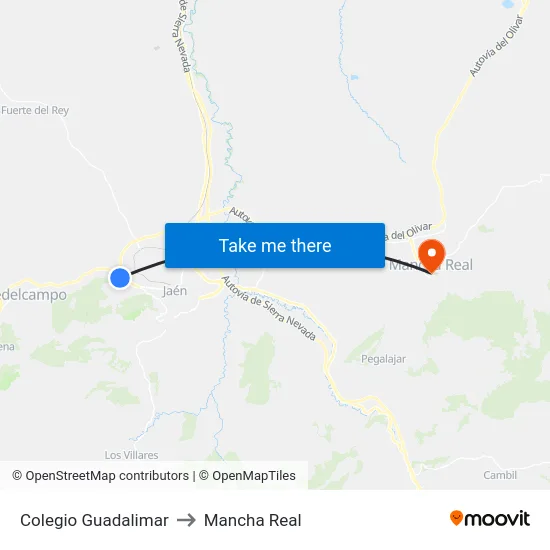 Colegio Guadalimar to Mancha Real map