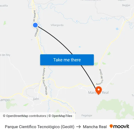 Parque Científico Tecnológico (Geolit) to Mancha Real map