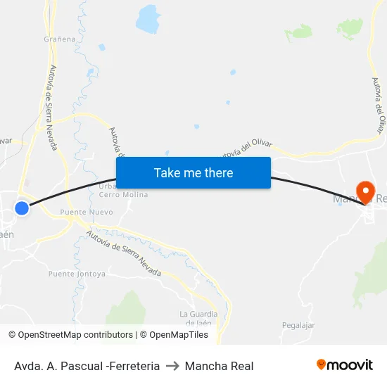 Avda. A. Pascual -Ferreteria to Mancha Real map