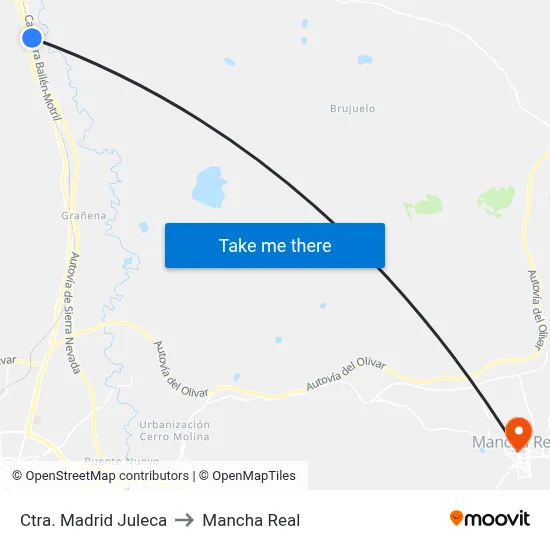 Ctra. Madrid Juleca to Mancha Real map