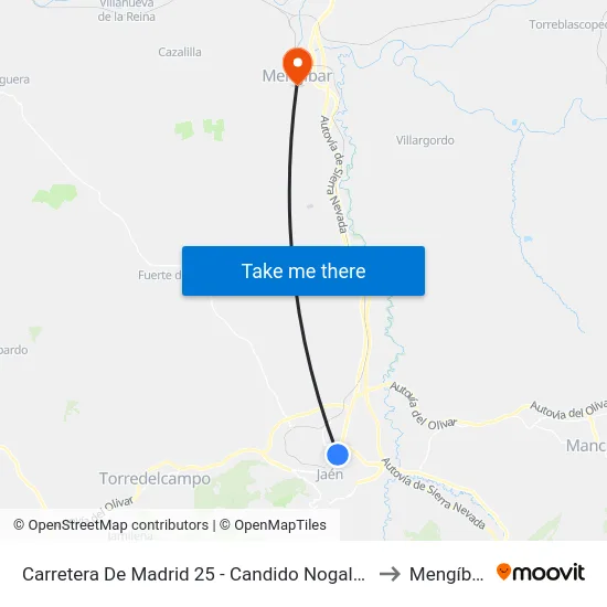 Carretera De Madrid 25 - Candido Nogales to Mengíbar map