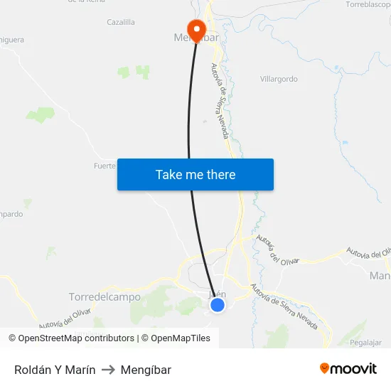 Roldán Y Marín to Mengíbar map