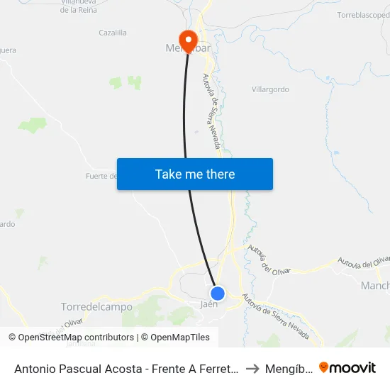 Antonio Pascual Acosta - Frente A Ferretería to Mengíbar map