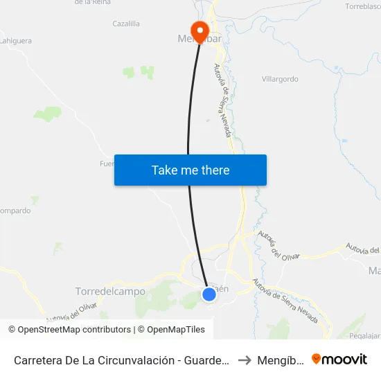 Carretera De La Circunvalación - Guardería to Mengíbar map