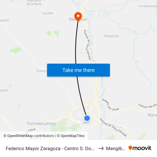 Federico Mayor Zaragoza - Centro S. Down to Mengíbar map
