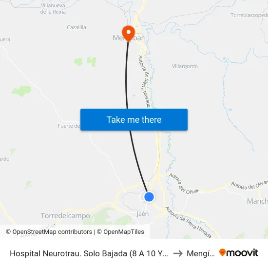 Hospital Neurotrau. Solo Bajada (8 A 10 Y 15 A 16) V to Mengíbar map
