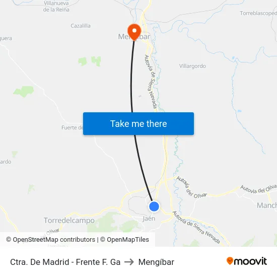 Ctra. De Madrid - Frente F. Ga to Mengíbar map