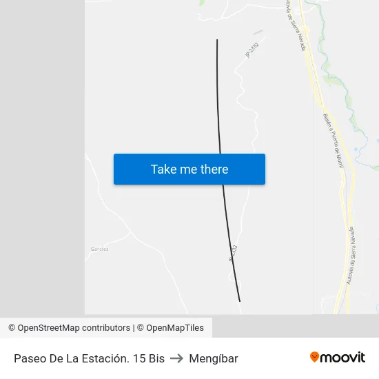 Paseo De La Estación. 15 Bis to Mengíbar map