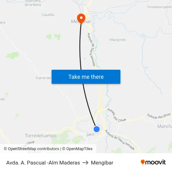 Avda. A. Pascual -Alm Maderas to Mengíbar map