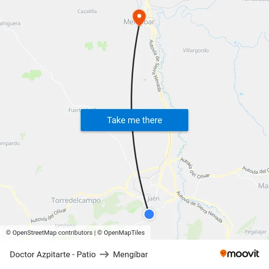 Doctor Azpitarte - Patio to Mengíbar map