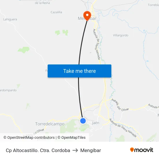Cp Altocastillo. Ctra. Cordoba to Mengíbar map