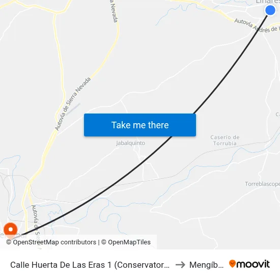 Calle Huerta De Las Eras 1 (Conservatorio) to Mengíbar map