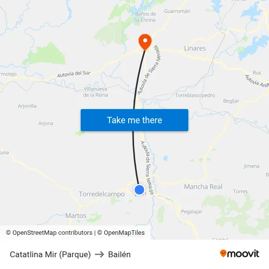 Catatlina Mir (Parque) to Bailén map