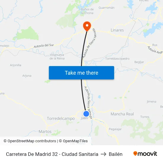Carretera De Madrid 32 - Ciudad Sanitaria to Bailén map