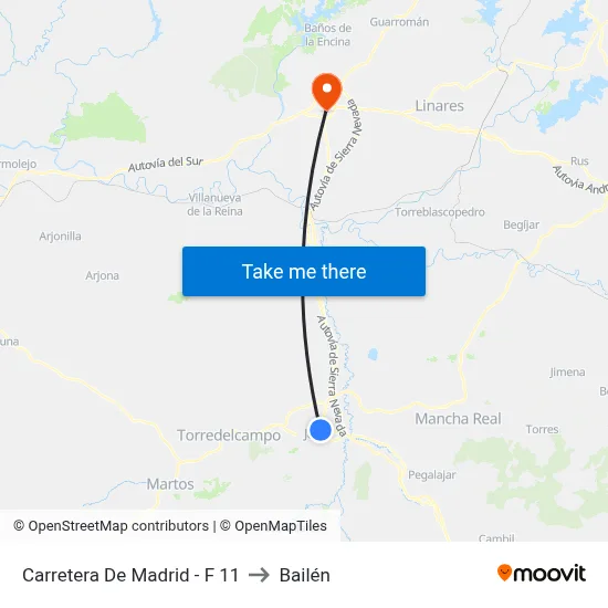 Carretera De Madrid - F 11 to Bailén map