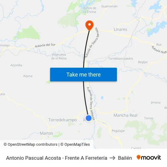 Antonio Pascual Acosta - Frente A Ferretería to Bailén map